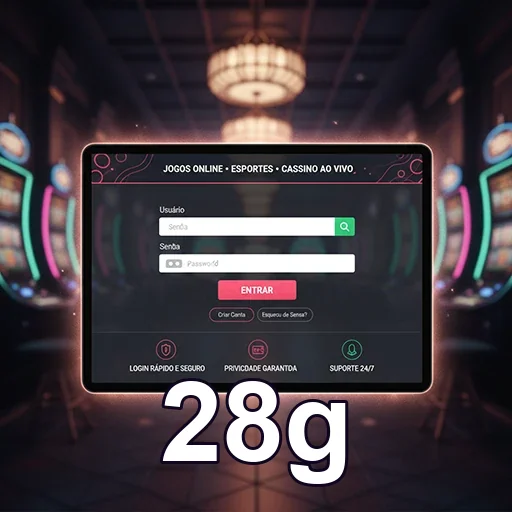 Login seguro no celular com entrada rápida na 28g